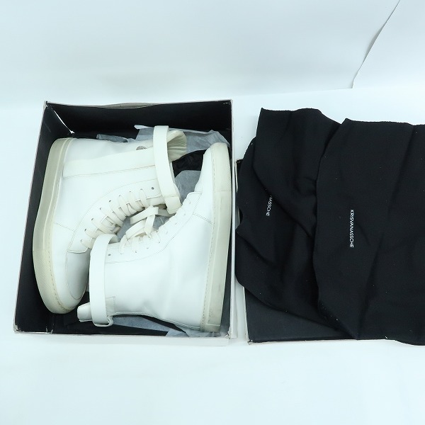 実際に弊社で買取させて頂いたKRISVANASSCHE/クリスヴァンアッシュ ベルクロ ハイカットスニーカー/41の画像 8枚目