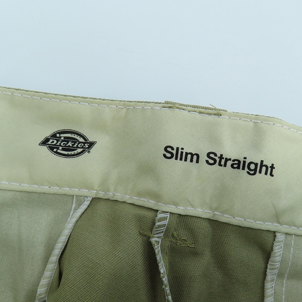実際に弊社で買取させて頂いた【未使用】Dickies/ディッキーズ SLIM STRAIGHT パンツ カーキ/30×30の画像 3枚目