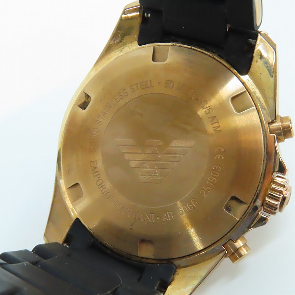 実際に弊社で買取させて頂いたEMPORIO ARMANI/エンポリオアルマーニ クォーツ クロノグラフ 腕時計 AR6066【動作未確認】の画像 4枚目