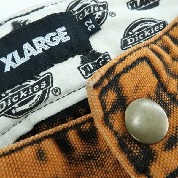 実際に弊社で買取させて頂いたXLARGE×Dickies/エクストララージ×ディッキーズ タイダイ デニムパンツ/32の画像 8枚目
