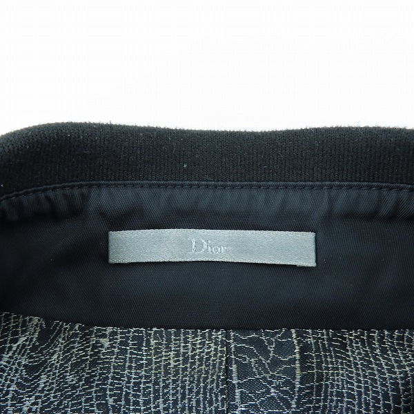 実際に弊社で買取させて頂いた【JPタグ】DIOR/ディオール 17SS hand stitched bomber jacke/ステッチリブナイロンボンバージャケット 763C453W4677/44の画像 5枚目