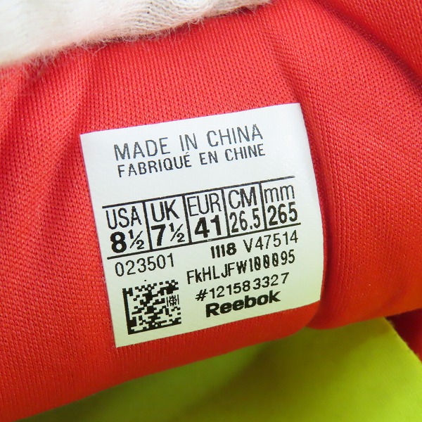 実際に弊社で買取させて頂いたReebok/リーボック INSTA PUMP FURY/インスタポンプフューリー 20周年限定 復刻 スニーカー V47514/26.5の画像 5枚目