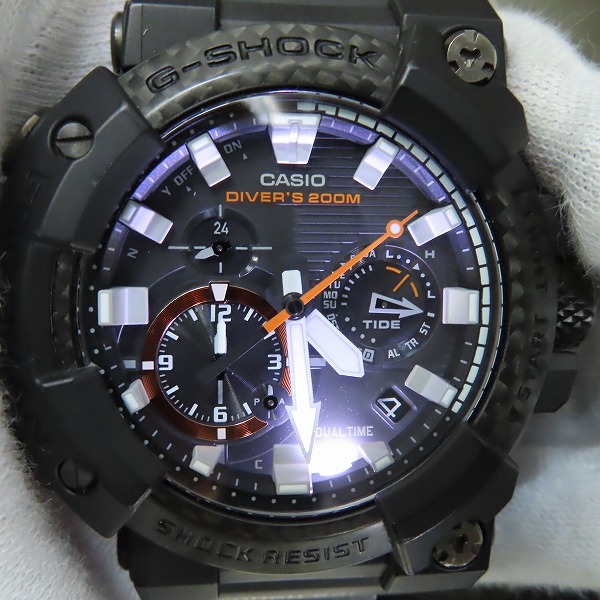 実際に弊社で買取させて頂いたG-SHOCK/Gショック FROGMAN/フロッグマン Bluetooth ソーラー電波時計 GWF-A1000XC-1AJFの画像 6枚目