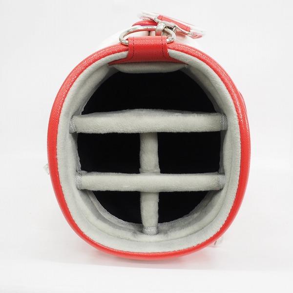 実際に弊社で買取させて頂いたHONMA/ホンマ CB6706 RD レディース 8.5型 5分割キャディバッグ レッドの画像 3枚目