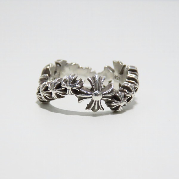 実際に弊社で買取させて頂いたCHROME HEARTS/クロムハーツ PLUS WAVE RING/CHプラス ウェーブリング 19号の画像 1枚目