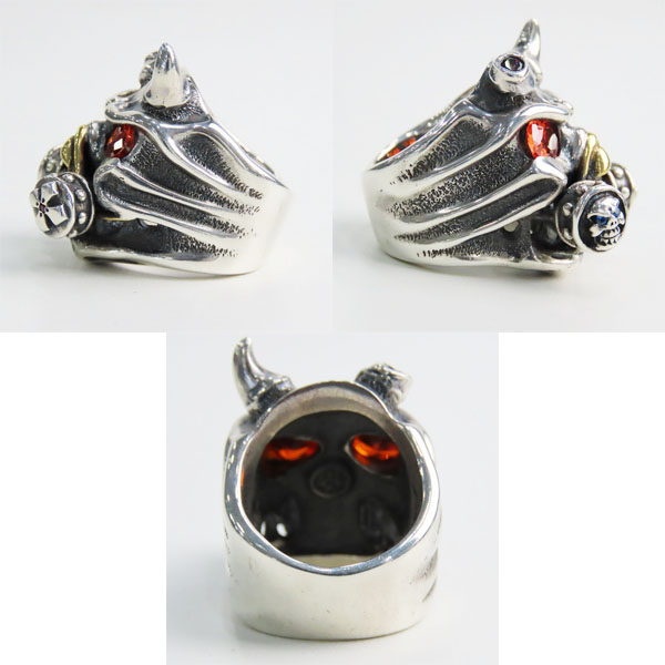 実際に弊社で買取させて頂いた【ギャラ付/カスタム】TRAVIS WALKER/トラヴィスワーカー Chomps ring/チョンプス スカルリング RGS018 17.5-19号の画像 2枚目