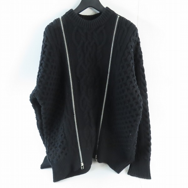 実際に弊社で買取させて頂いたJOHN LAWRENCE SULLIVAN/ジョンローレンスサリバン 22AW ZIP デザイン フィッシャーマン ニットセーター 4B003-0522-39/M