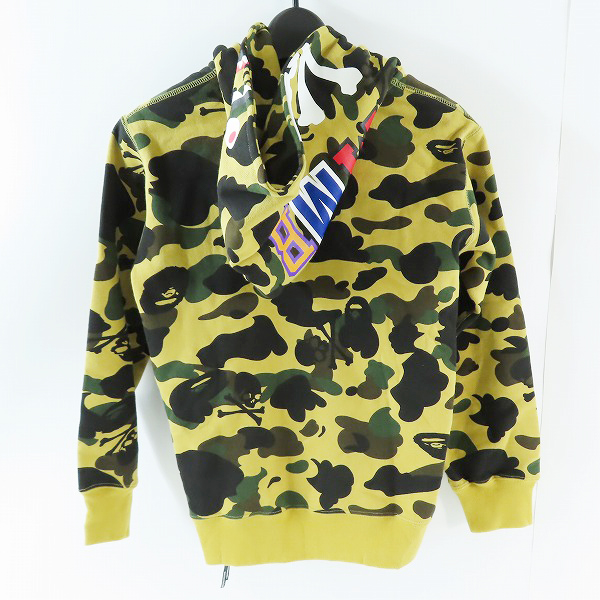 実際に弊社で買取させて頂いた【未使用】A BATHING APE×mastermind JAPAN キッズ 1ST CAMO SHARK ZIP HOODIE/カモフラ シャーク ジップアップパーカー/140の画像 1枚目