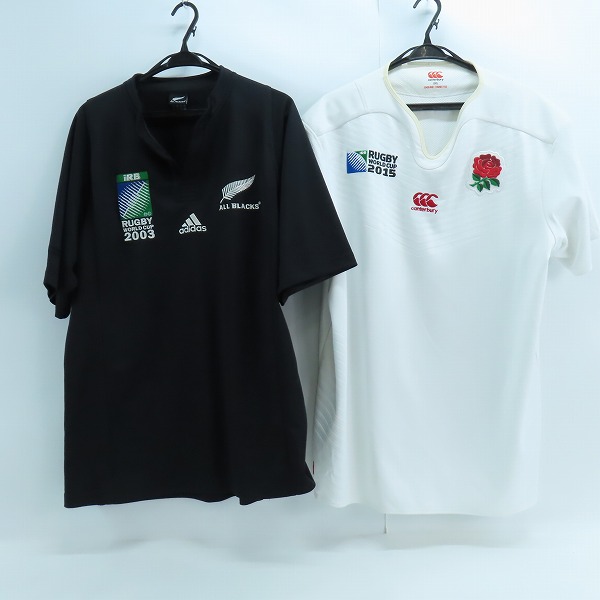 実際に弊社で買取させて頂いたadidas/アディダス CANTERBURY/カンタベリー ニュージーランド/イングランド代表 RWC2015 ユニフォーム/ジャージ 2点セット