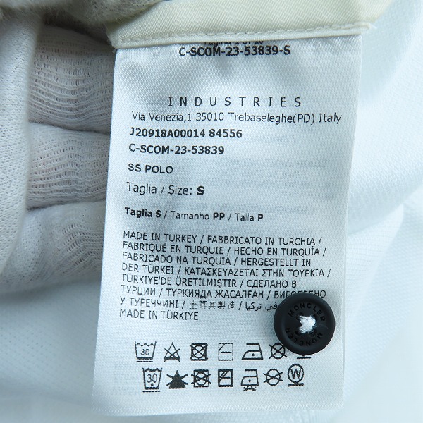 実際に弊社で買取させて頂いた【未使用/JPタグ】MONCLER/モンクレール ラバーロゴ ポロシャツ J20918A00014 84556/Sの画像 4枚目