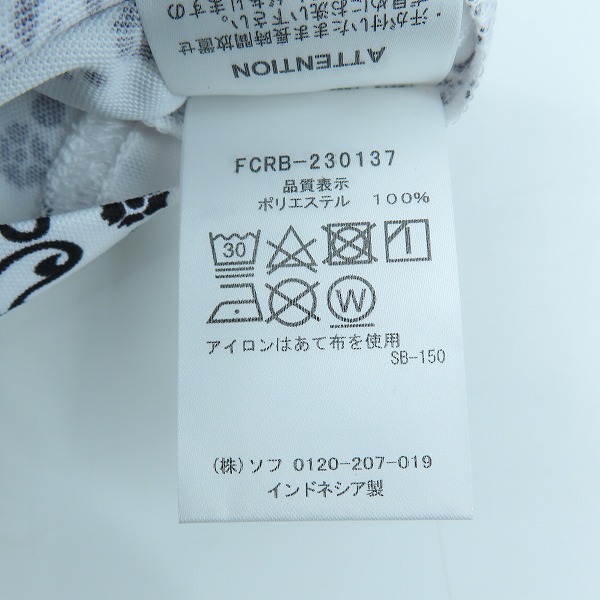実際に弊社で買取させて頂いた【未使用】F.C.R.B./F.C.Real Bristol/F.C.レアルブリストル 23SS ペイズリー柄半袖 ポロシャツ FCRB-230137/XLの画像 6枚目