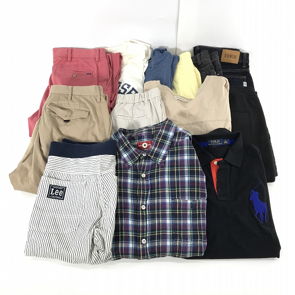 実際に弊社で買取させて頂いた【おまとめ】ラルフローレン/コンバース/LEE/リー 等 半袖シャツ/パンツ/ポロシャツ 他
