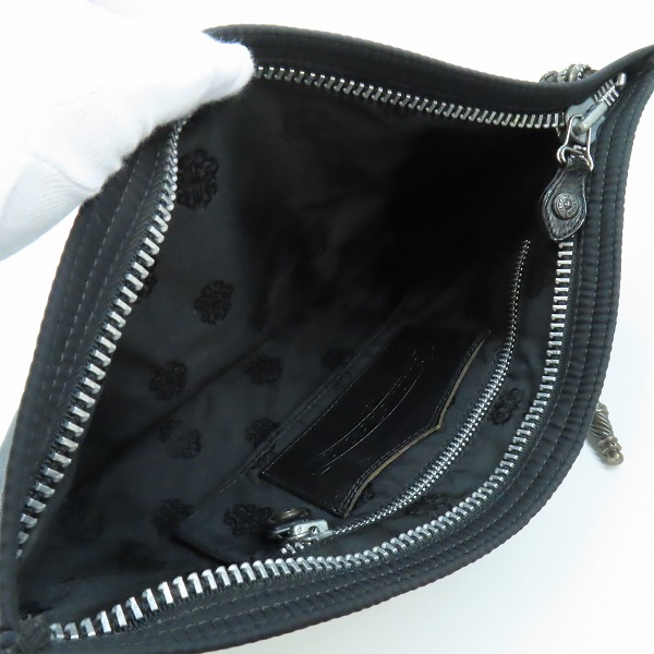 実際に弊社で買取させて頂いたCHROME HEARTS/クロムハーツ ジッパー ダガー ナイロン クラッチ バッグの画像 3枚目