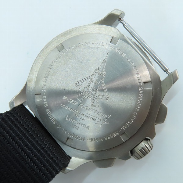 実際に弊社で買取させて頂いたLUMINOX/ルミノックス F-22 RAPTOR 9240 SERIES パイロットウォッチ/腕時計の画像 3枚目