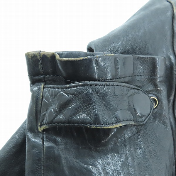 実際に弊社で買取させて頂いたBACKLASH/バックラッシュ ドイツタンニンカーフ製品染め M-65 ミリタリージャケット/2の画像 5枚目