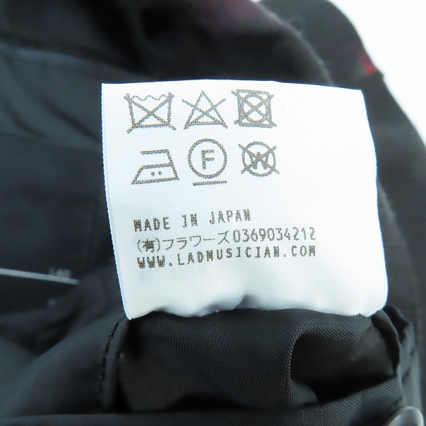 実際に弊社で買取させて頂いたLAD MUSICIAN/ラッドミュージシャン STANDARD 1B JACKET/スタンダード テーラードジャケット ウール 花柄 2219-311/42の画像 4枚目