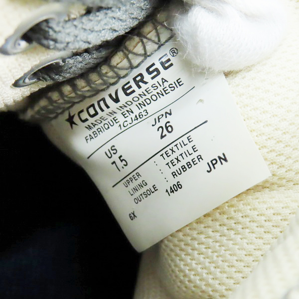 実際に弊社で買取させて頂いたCONVERSE/XLARGE コンバース×エクストララージ シェブロンスター CK MID 灰白/1CJ463/26の画像 5枚目