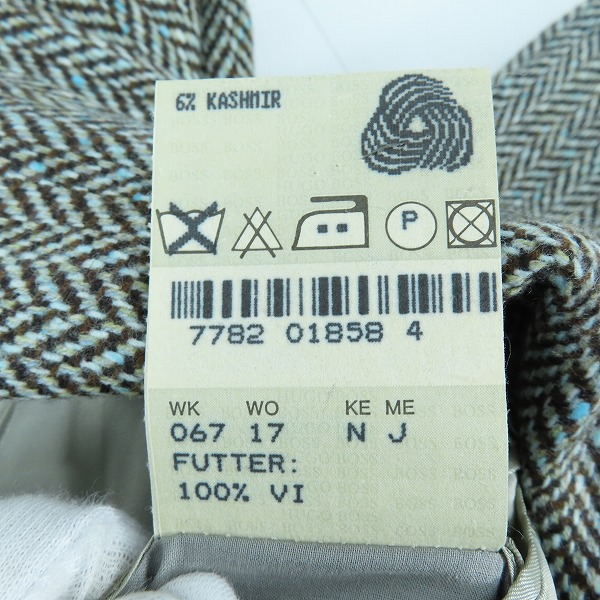 実際に弊社で買取させて頂いたHUGO BOSS/ヒューゴボス 総柄 3B テーラードジャケット イタリア製 54の画像 4枚目