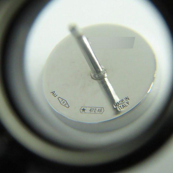 実際に弊社で買取させて頂いたBVLGARI/ブルガリ AU750/K18WG オニキス ピアスの画像 6枚目