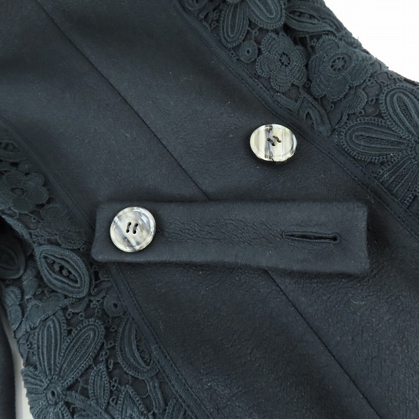 実際に弊社で買取させて頂いたBURBERRYS PRORSUM/バーバリーズ プローサム レース 切り替え ロングコート/38の画像 7枚目