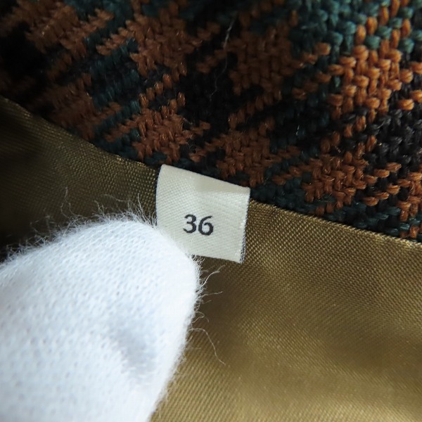 実際に弊社で買取させて頂いたMACKINTOSH/マッキントッシュ チェック柄 ウール オーバーサイズ ステンカラーコート BLACKRIDGE GM-113F/36の画像 4枚目