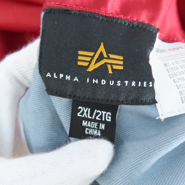 実際に弊社で買取させて頂いた【未使用】ALPHA INDUSTRIES/アルファ インダストリーズ NASA APOLLO MA-1 FLIGHT JACKET/フライトジャケット/2XLの画像 2枚目