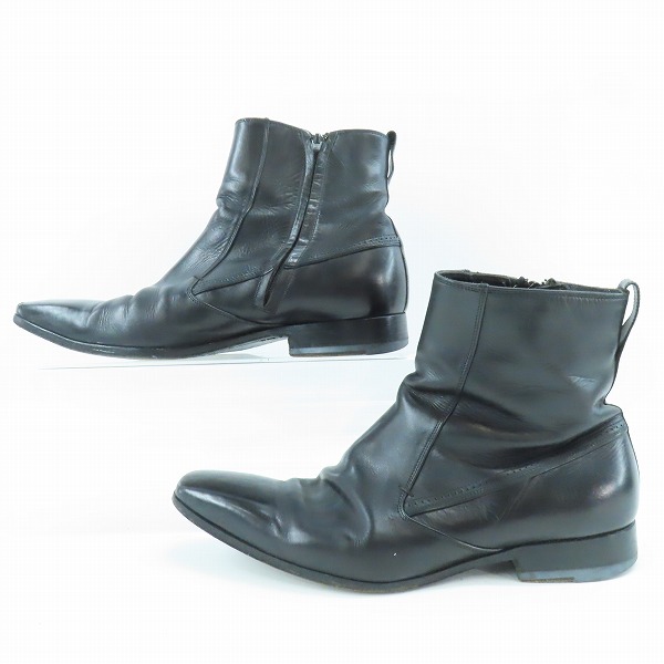 実際に弊社で買取させて頂いたDIOR/ディオール サイドジップレザーブーツ/40の画像 3枚目