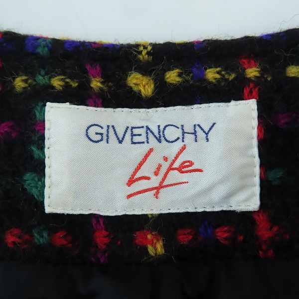 実際に弊社で買取させて頂いたGIVENCHY life/ジバンシーライフ ウールノーカラージャケット/9号の画像 2枚目