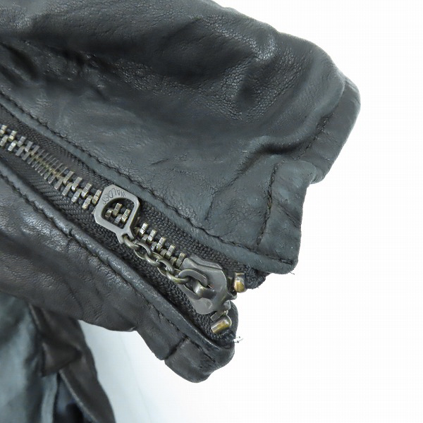 実際に弊社で買取させて頂いたMIHARA YASUHIRO/ミハラヤスヒロ ダブルライダースジャケット 31011268/Sの画像 7枚目