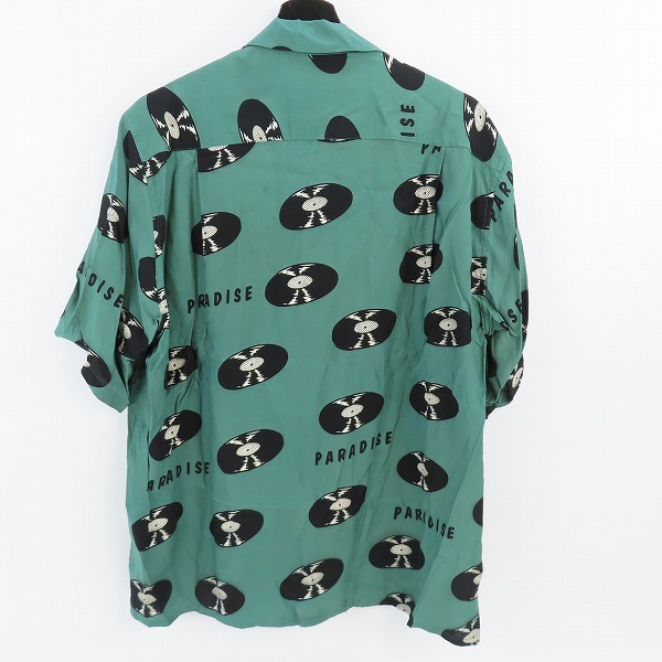 実際に弊社で買取させて頂いたWACKO MARIA/ワコマリア 24SS RECORDS HAWAIIAN SHIRT GREEN/レコードハワイアンシャツ/Lの画像 1枚目