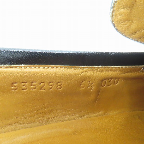 実際に弊社で買取させて頂いたGUCCI/グッチ スタースタッズ レザーローファー シューズ LA刺繍 535298/6.5の画像 5枚目