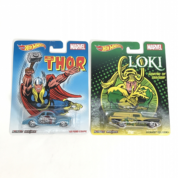 実際に弊社で買取させて頂いた【おまとめ/未開封】Hot Wheels/ホットウィール MARVEL/マーベル 40 FORD COUPE/34 DODGE DELIVERY 他の画像 1枚目