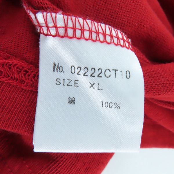 実際に弊社で買取させて頂いた【未使用】HYSTERIC GLAMOUR/ヒステリックグラマー ガール プリント 半袖Tシャツ レッド 0222CT10/XLの画像 3枚目