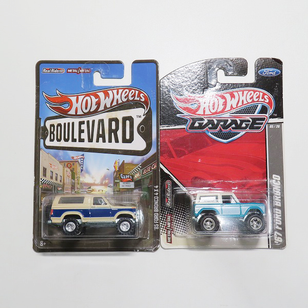 実際に弊社で買取させて頂いた【未開封】Hot Wheels/ホットウィール GARAGE '67 FORD BRONCO/'85 FORD BRONCO 4X4 2点セット