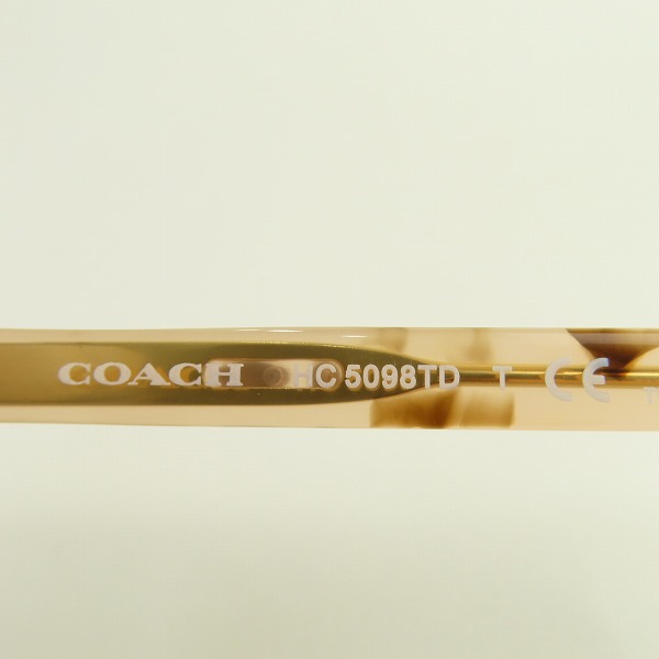 実際に弊社で買取させて頂いたCOACH/コーチ メタルフレーム 眼鏡/メガネフレーム/アイウェア シャイニー ローズ ゴールド HC5098TD-9331の画像 5枚目