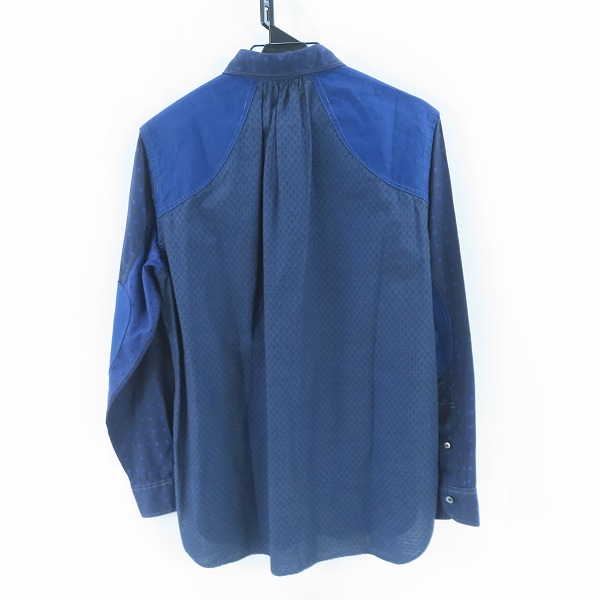 実際に弊社で買取させて頂いたJUNYA WATANABE COMME des GARCONS MAN/ジュンヤワタナベコムデギャルソンマン エルボーパッチシャツ WG-B035/AD2020/XSの画像 1枚目