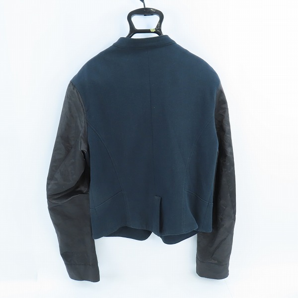 実際に弊社で買取させて頂いたANN DEMEULEMEESTER/アンドゥムルメステール ダブル スウェット切替 ジャケット /Sの画像 1枚目