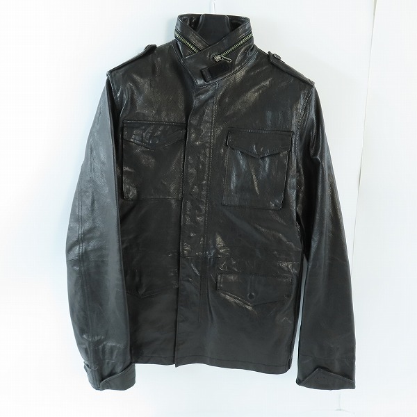 実際に弊社で買取させて頂いたDavit MEURSAULT/ダヴィットモルソー ラム レザー ミリタリージャケット 10-8C-4016/M
