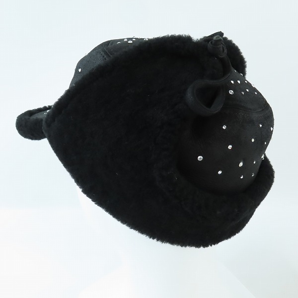 実際に弊社で買取させて頂いたHERMES/エルメス ラムレザー フライトキャップ/59の画像 3枚目