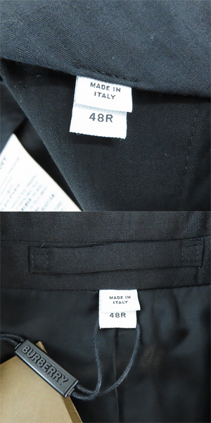 実際に弊社で買取させて頂いた【未使用】BURBERRY/バーバリー 2Bテーラードジャケット セットアップ 8022235/48Rの画像 3枚目