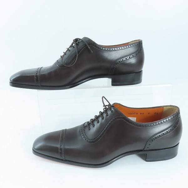 実際に弊社で買取させて頂いたSantoni/サントーニ ストレートチップ レザードレスシューズ/革靴 13379/6.5の画像 3枚目