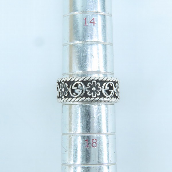 実際に弊社で買取させて頂いたGUCCI/グッチ インターロッキングG シルバーリング 577263 J8400 0811 16.5号の画像 6枚目