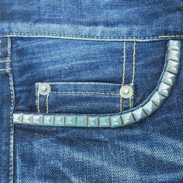 実際に弊社で買取させて頂いたHYSTERIC GLAMOUR/ヒステリックグラマー HRLR加工 デニムパンツ 0241AP12/28の画像 6枚目