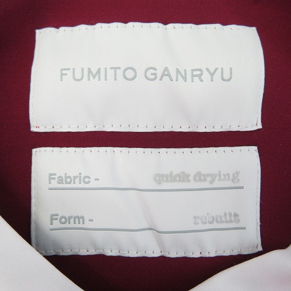 実際に弊社で買取させて頂いたFUMITO GANRYU/フミト ガンリュウ 異素材切替 ジャージー カットソー Fu1-Cu-08/2の画像 2枚目
