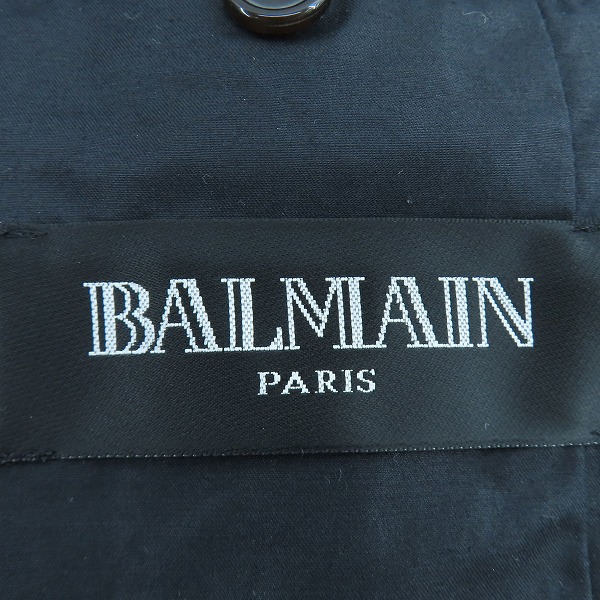 実際に弊社で買取させて頂いた【JPタグ】BALMAIN/バルマン キルティングダウン ライダースジャケット/バイカージャケット 46の画像 2枚目