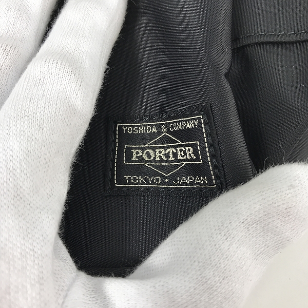 実際に弊社で買取させて頂いた(2)HEAD PORTER/ヘッドポーター ショルダー メッセンジャー バッグ ブラック×グレーの画像 5枚目
