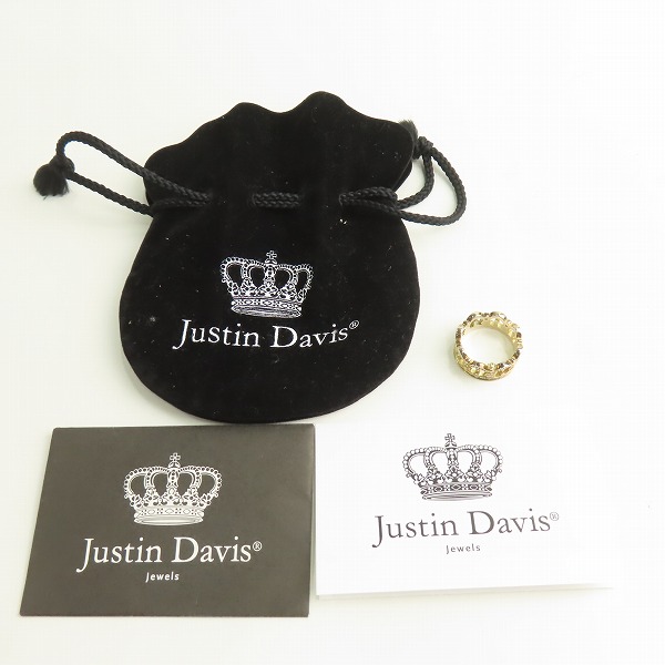 実際に弊社で買取させて頂いた【ギャラ付】Justin Davis/ジャスティンデイビス VERONA/ヴェローナ リングｗ/ダイヤ SRJ770/ゴールドフィニッシュ 16-17号の画像 9枚目