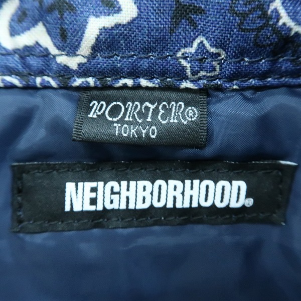 実際に弊社で買取させて頂いたNEIGHBORHOOD×PORTER/ネイバーフッド×ポーター NHPT.BACKPACK E-LUGGAGE BANDANA バンダナ バックパックの画像 5枚目