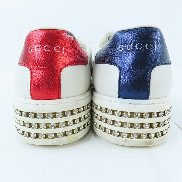 実際に弊社で買取させて頂いたGUCCI/グッチ シェリーライン  クリスタルスニーカー 505995/37.5の画像 1枚目
