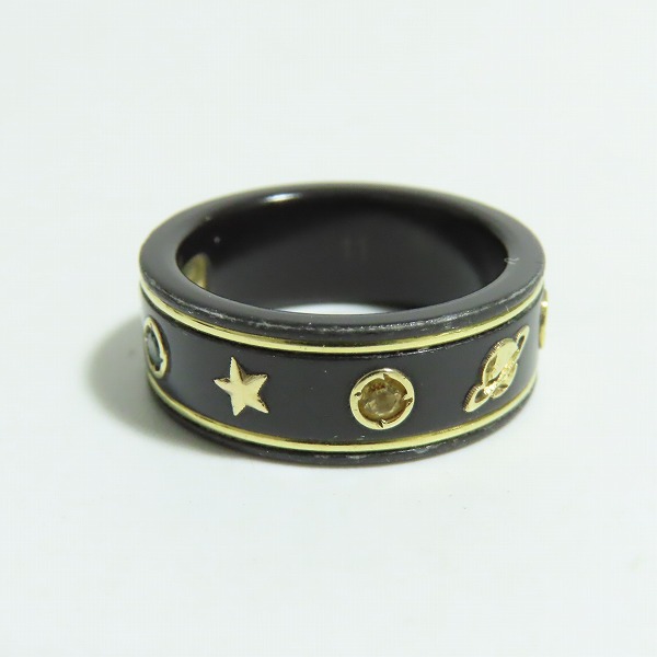 実際に弊社で買取させて頂いたGUCCI/グッチ AU750/メタル アイコンリング ジェムストーン/10.5号の画像 2枚目